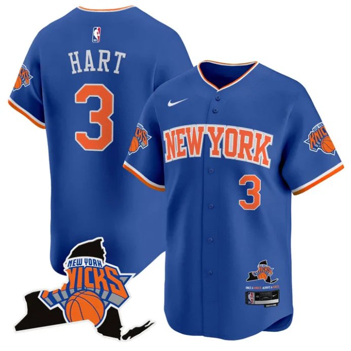 Josh Hart Jersey #3 New York Knicks Vapor Baseball Stitched Blue