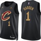 Mens Youth Cleveland Cavaliers #1 James Harden Black Statement Edition Swingman Jersey
