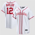 Men's Canada Baseball #12 Josh Naylor White 2026 World Baseball Classic Home Jersey