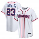 Men's Dominican Republic Baseball #23 Fernando Tatis Jr. White 2026 World Baseball Classic Jersey