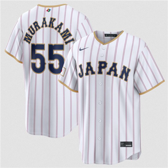 Men's Japan Player #55 Munetaka Murakami White 2026 World Player Classic Home Jersey