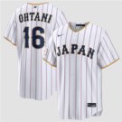 Men's Japan Baseball #16 Shohei Ohtani White 2026 World Baseball Classic Home Jersey