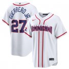 Men's Dominican Republic Baseball #27 Vladimir Guerrero Jr. White 2026 World Baseball Classic Jersey