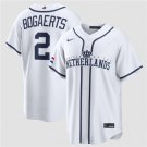 Men's Netherlands Baseball #2 Xander Bogaerts White 2026 World Baseball Classic Jersey