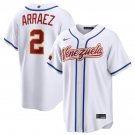 Men's Venezuela Baseball #2 Luis Arraez White 2026 World Baseball Classic Jersey