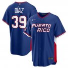Men's Puerto Rico Baseball #39 Edwin Diaz Blue 2026 World Baseball Classic Jersey