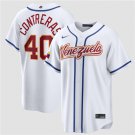 Men's Venezuela Baseball #40 Willson Contreras White 2026 World Baseball Classic Jersey
