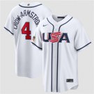 Men's USA Baseball #4 Pete Crow-Armstrong White 2026 World Baseball Classic Home Jersey