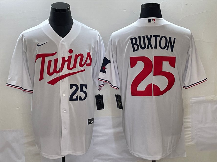 Twins #25 Byron Buxton City Baseball Jersey White