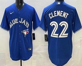 Toronto Blue Jays #22 Ernie Clement Cool Baseball Jersey Blue