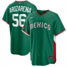 Men's Mexico Baseball #56 Randy Arozarena Green 2026 World Baseball Classic Road Jersey