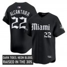 Sandy Alcantara Jersey #22 Miami Marlins Gothic Vice Edition Stitched