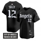 Jorge Soler Jersey #12 Los Angeles Angels Gothic Halo Edition Stitched