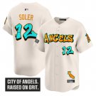 Jorge Soler Jersey #12 Los Angeles Angels Graffiti Halo Drop Edition Cream