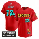Jorge Soler Jersey #12 Los Angeles Angels Graffiti Halo Drop Edition Red