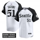 Ichiro Suzuki Jersey #51 Seattle Mariners Deep Sea Gothic Edition Limited Stitch