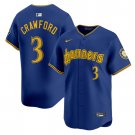 J.P. Crawford Jersey #3 Seattle Mariners 2025 Vapor Premier Limited Stitched Blue