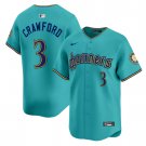 J.P. Crawford Jersey #3 Seattle Mariners 2025 Vapor Premier Limited Stitched Aqua