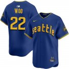Seattle Mariners #22 Bryan Woo Royal 2025 Limited Stitched Jersey