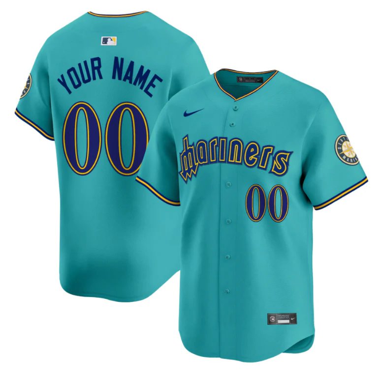 Custom Name Seattle Mariners Teal Jersey 2025 Vapor Premier Limited Stitched