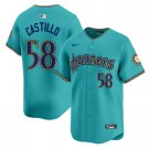 Luis Castillo Jersey #58 Seattle Mariners 2025 Vapor Premier Limited Stitched Aqua