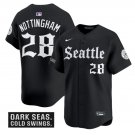 Jacob Nottingham Jersey #28 Seattle Mariners Deep Sea Gothic Edition Limited Black