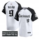 Matt McLain Jersey #9 Cincinnati Reds Gothic Queen City Edition Stitched