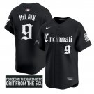 Matt McLain Jersey #9 Cincinnati Reds Gothic Queen City Edition Stitched Black