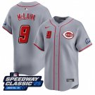 Matt McLain Jersey #9 Cincinnati Reds Speedway Classic Limited Stitched Gray