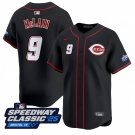 Matt McLain Jersey #9 Cincinnati Reds Speedway Classic Limited Stitched Black