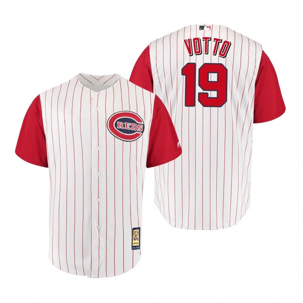 Cincinnati Reds Joey Votto White 1961 Throwback Jersey