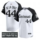 Elly De La Cruz Jersey #44 Cincinnati Reds Gothic Queen City Edition Stitched