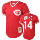 Cincinnati Reds Pete Rose Red Throwback Mesh Pullover Jersey