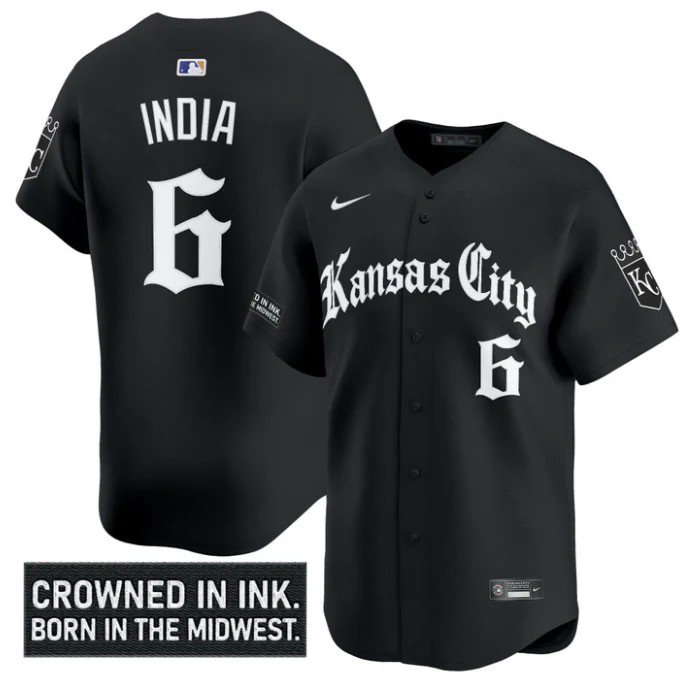 Jonathan India Jersey #6 Kansas City Royals Gothic Crown Edition Vapor Stitched