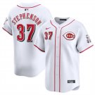 Any Size Cincinnati Reds #37 Tyler Stephenson 2024 Cool Baseball Jersey White