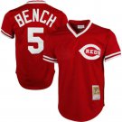 Cincinnati Reds Johnny Bench Red 1983 Throwback Mesh Pullover Jersey