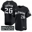 Matt Chapman Jersey #26 San Francisco Giants Gothic Fog Edition Vapor Stitched Black