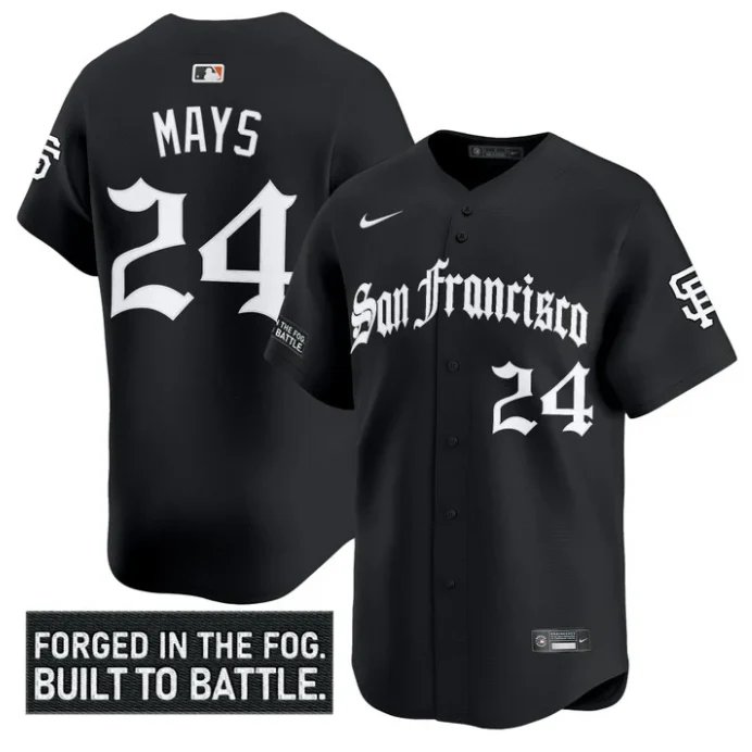 Willie Mays Jersey #24 San Francisco Giants Gothic Fog Edition Vapor Stitched