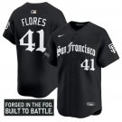 Wilmer Flores Jersey #41 San Francisco Giants Gothic Fog Edition Vapor Stitched