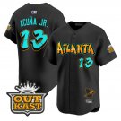 Ronald Acuna Jr Jersey #13 Atlanta Braves Graffiti A-Town Edition Stitched Black