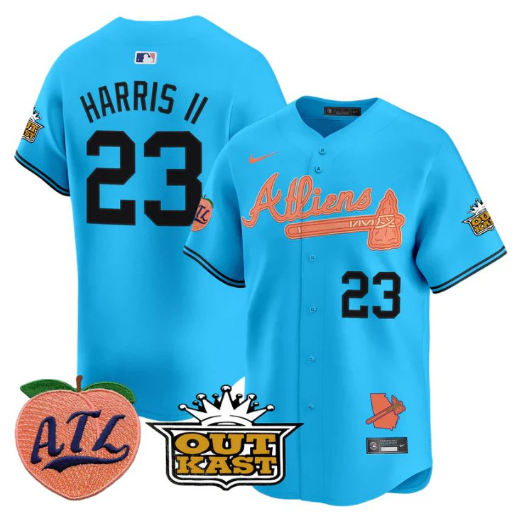 Michael Harris II Jersey #23 Atlanta Braves Atliens Peach Vapor Premier Limited