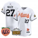 Austin Riley Jersey #27 Atlanta Braves Atliens Peach Vapor Premier Limited White