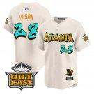 Matt Olson Jersey #28 Atlanta Braves Graffiti A-Town Edition Stitched Cream