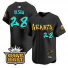 Matt Olson Jersey #28 Atlanta Braves Graffiti A-Town Edition Stitched Black