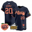 Marcell Ozuna Jersey #20 Atlanta Braves Atliens Peach Vapor Premier Limited Navy