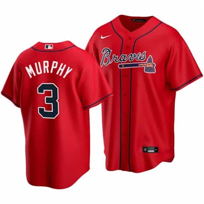 Any Size Braves #3 Dale Murphy Baseball Jersey Red