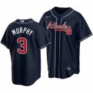 Any Size Braves #3 Dale Murphy Baseball Jersey Navy