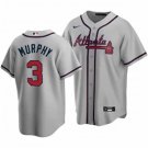 Any Size Braves #3 Dale Murphy Baseball Jersey Gray