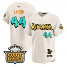 Hank Aaron Jersey #44 Atlanta Braves Graffiti A-Town Edition Stitched Cream
