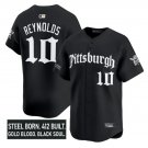 Bryan Reynolds Jersey #10 Pittsburgh Pirates Gothic Steel City Stitched Black